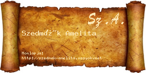 Szedmák Amelita névjegykártya
